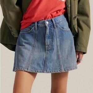 Free People We The Free Hometown Denim Mini Skirt